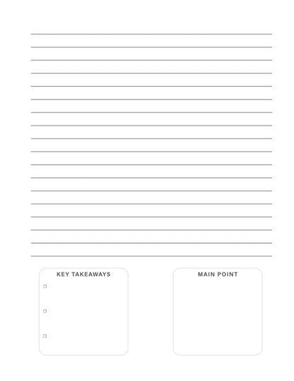 Sermon Notes Journal
